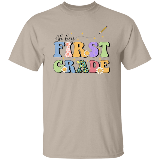 Oh Hey First Grade, Groovy First Grade, Back To School Unisex T-Shirt