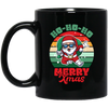 Ho Ho Ho Merry Xmas, Retro Christmas, Funny Santa, Merry Christmas, Trendy Christmas Black Mug