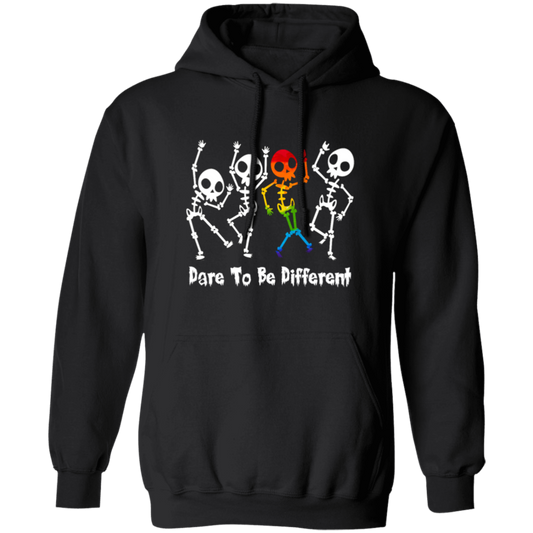 Lgbt Skeleton, Dare To Be Different, LGBT Pride, LGBTQ+ Pullover Hoodie