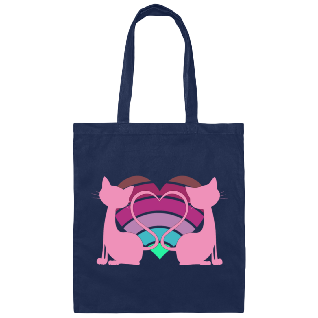 Cat Couple, Love Story, A Pair Of Cat, Lovely Cat, Best Love Ever Gift Canvas Tote Bag