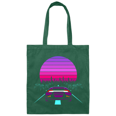 Auto 80s Gift Design Titled Retro Wave Sport Canvas Tote Bag