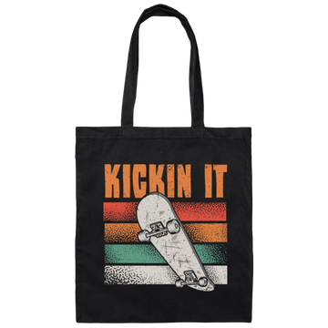 Retro Kickin It, Love Skateboard, Best Skate Ever, Love Skate Sport Canvas Tote Bag