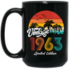 Vintage 1963, 1963 Birthday, 1963 Limited Edition, 1963 Retro Black Mug