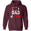 Dad Of 3 Kids, Out Of Battery, Father's Day Gift, Dad Gift white Pullover Hoodie