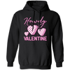 Howdy Valentine, Retro Valentine, Groovy Valentine, Valentine's Day, Trendy Valentine Pullover Hoodie