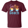 Salty Beach, Summer Vacation, Sunglasses With Sea Unisex T-Shirt