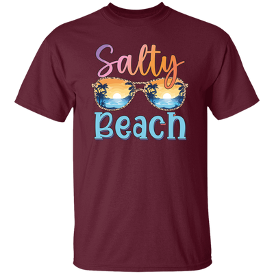 Salty Beach, Summer Vacation, Sunglasses With Sea Unisex T-Shirt