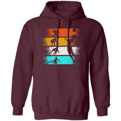 Retro Volleyball, Player Volleyball, Vintage The Ball, Volleyball Player Lover Pullover Hoodie