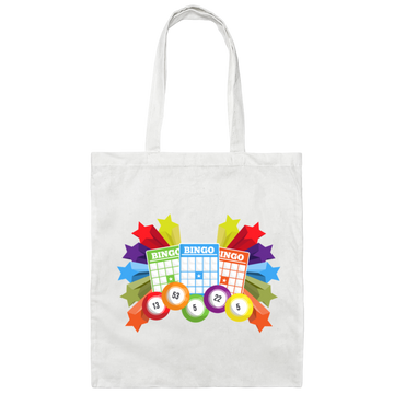 Win Bingo Game, Loud Yelling, Love Lucky Game Canvas Tote Bag