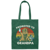 Vintage Promoted To Grandpa Bear, Bear Lover Gift In Vintage Canvas Tote Bag