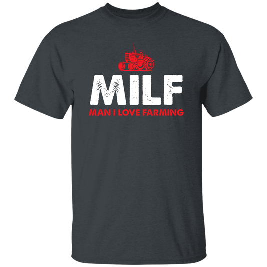 Milf, Man I Love Farming, Retro Farmer, Tractor Driver Unisex T-Shirt