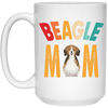 Beagle Mom, Retro Beagle, Beagle Dog Mom, Beagle Dog White Mug