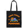 Farm Fresh Pumpkins, Love Thanksgiving, Fall Season, Vegetable Truck Canvas Tote Bag