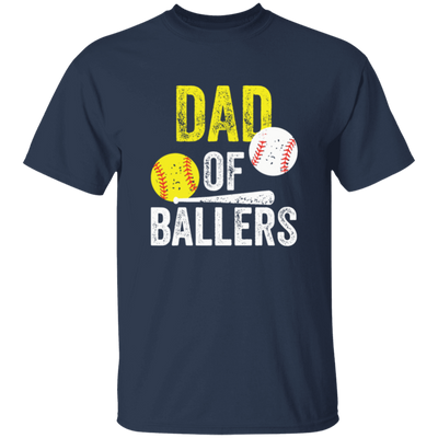 Funny Baseball, Dad Of Ballers Trending, Softball Lover Gift, Sport Player Unisex T-Shirt