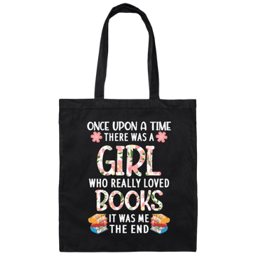 Book Reading Girl Librarian Woman Reader, Bookworm Gift Canvas Tote Bag