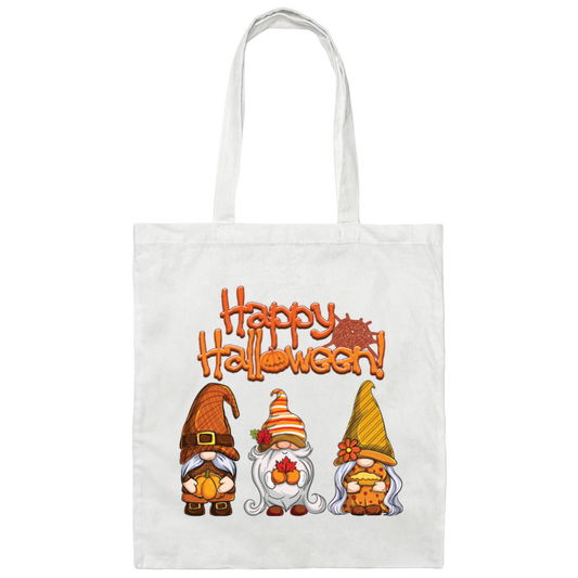 Happy Halloween, Gnome Halloween, Halloween Party Canvas Tote Bag