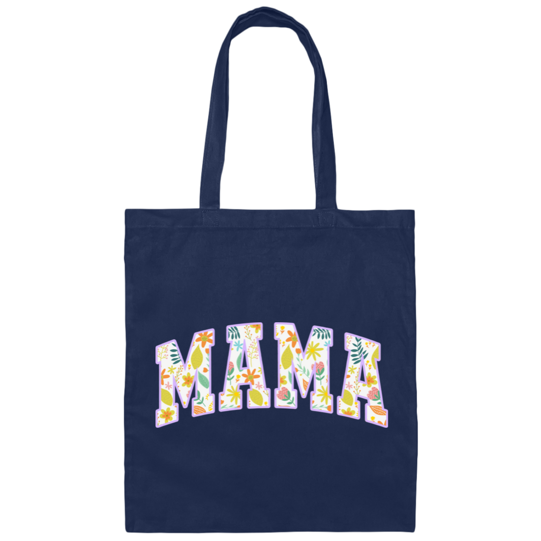 Mama Gift, Floral Mama, Mama Varsity, Mama Design, Mother's Day-purple Canvas Tote Bag