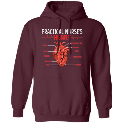 Practical Nurse Heart, Love Heart, My Heart Is Yours Pullover Hoodie