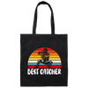 Baseball Catcher, Catcher Gift, Retro Catcher Gift, Love Retro Baseball, Catcher Vintage Canvas Tote Bag