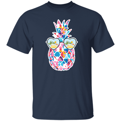 Watercolor Pineapple, Heart Sunglasses, Summer Vibes, Xmas Vibe Unisex T-Shirt