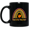 Thankful Teacher, Thanksgiving Party, Turkey's Day Black Mug