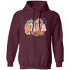 Mama Flowers Gift, Retro Flower, Vintage Flower For Mother's Day Pullover Hoodie