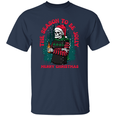 The Season To Be Jolly, Merry Christmas, Trendy Christmas, Skeleton Santa Unisex T-Shirt