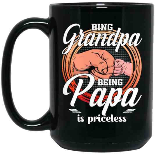 Being Grandpa, Being Papa Is Priceless, Love My Little Princess Black Mug