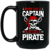Work Like A Captain, Play Like A Pirate, Retro Pirate Black Mug
