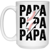 Papa Gift, Baseball Lover Gift, Love Baseball Gift, Papa Baseball Gift-Black White Mug