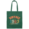 Limited Edition 1983, 1983 Vintage Style, Love In 1983, Best 1983 Canvas Tote Bag