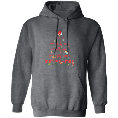 Merry Xmas, Merry Christ-math, Christmas Tree Pullover Hoodie