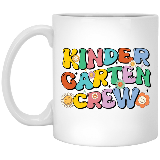 Kinder Garten Crew, Back To School, Baby School White Mug