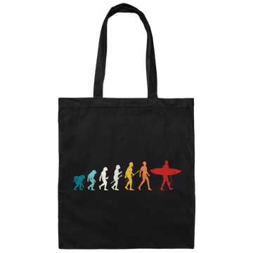 Retro Surfing Evolution For Surfers Advanced Stage Canvas Tote Bag