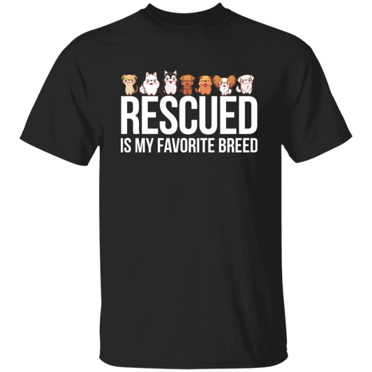 Rescued Is My Favorite Breed, Cute Dogs, Mini Dog Unisex T-Shirt