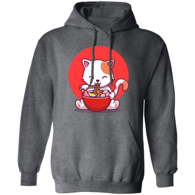 Cat Ramen, Love Ramen, Cat Eat Japanese Noodles Pullover Hoodie