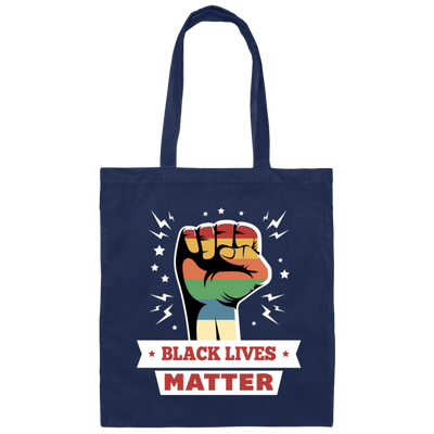 Black Lives Matter, Black History Month, Retro Black Love Life Canvas Tote Bag