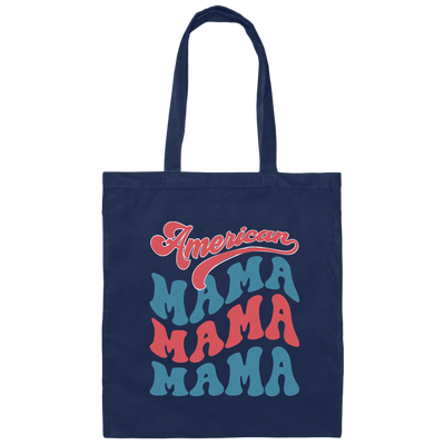 Retro Mama, American Mama, Mother America, Mommy Canvas Tote Bag