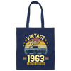 1963 Best Gift, 1963 Limited Edition, April 1963 Birthday Gift, Retro 1963 Canvas Tote Bag