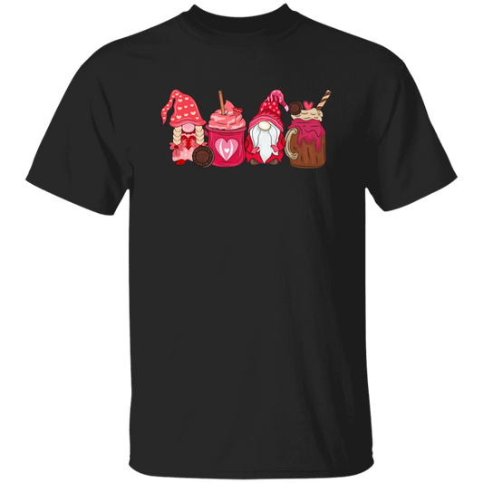 Gnome With Cups, Love Gnome, Valentine Gnome, Valentine's Day, Trendy Valentine Unisex T-Shirt