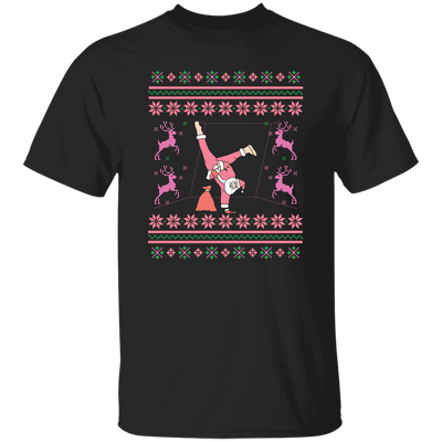 Pinky Santa, Hip Hop Santa, Santa Breakdance, Xmas Pattern, Merry Christmas, Trendy Christmas Unisex T-Shirt