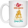 Vintage Campaign, Campfire, Life Is Better Around The Campfire White Mug