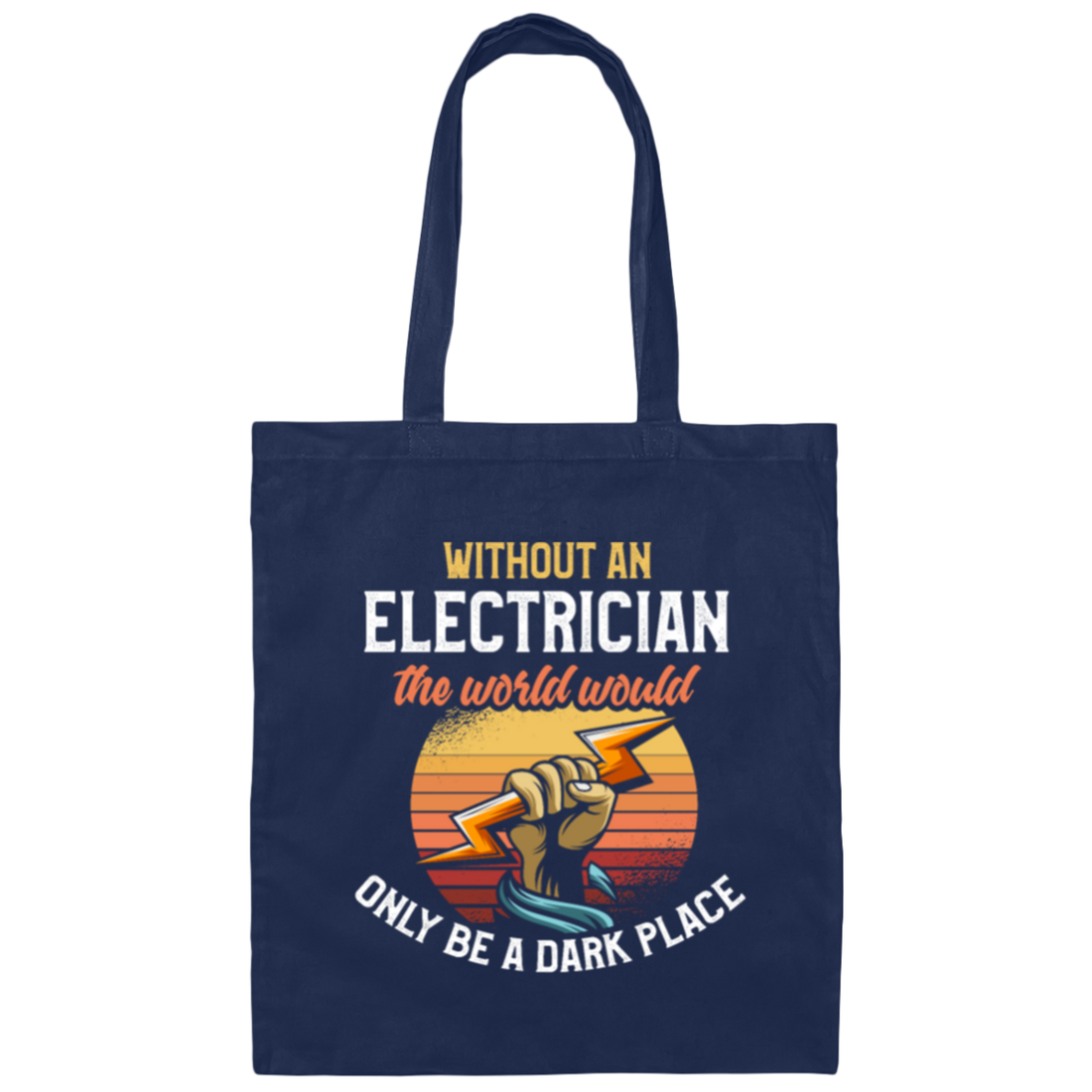 Retro Electrician Electricity Engineer Electricity Job Canvas Tote Bag