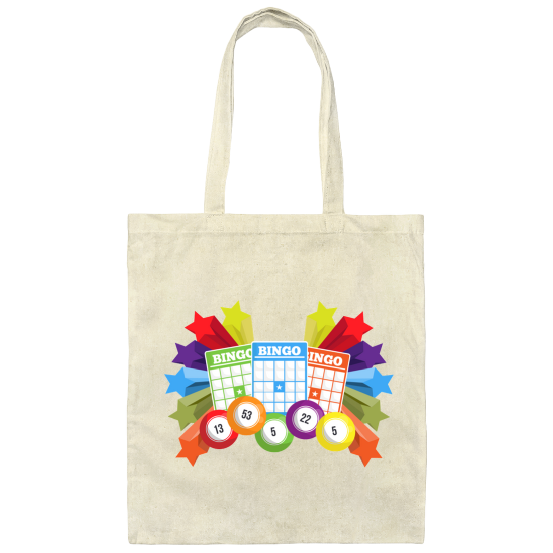 Win Bingo Game, Loud Yelling, Love Lucky Game Canvas Tote Bag
