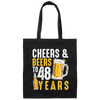 48th Birthday Gifts Drinking, Cheers and Beers to 48 Years Canvas Tote Bag