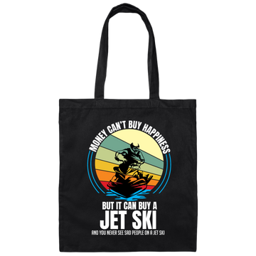 JetSki Happiness Water Sports, Jet Ski Driving Canvas Tote Bag