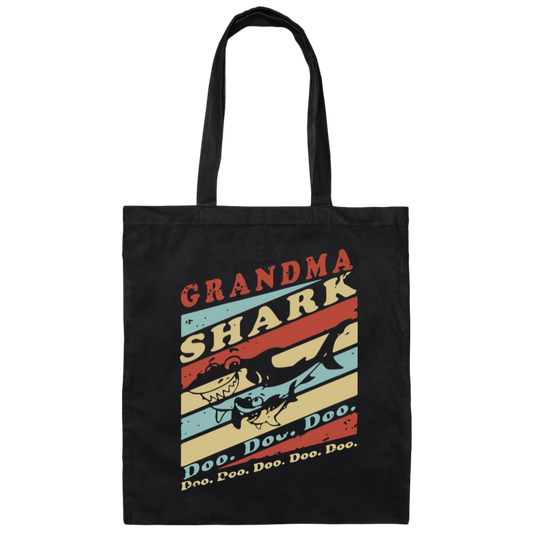 Grandma Shark Doo Doo Love Shark Gift Funny Shark Gift Canvas Tote Bag