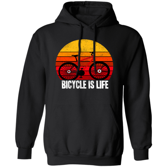 Bicycle Is Life, Ride A Bike, Retro Tone, Classic Style, Love Bike Pullover Hoodie