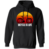 Bicycle Is Life, Ride A Bike, Retro Tone, Classic Style, Love Bike Pullover Hoodie