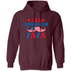 Papa, Father's Day, American Papa, Beard American Dad Pullover Hoodie